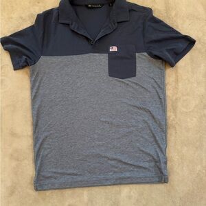 Travis Mathew Navy and Gray Polo Shirt